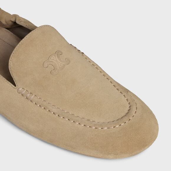 CELINE ADAM LOAFER WITH TRIOMPHE IN SUEDE CALFSKIN SIZE 37 - Picture 1 of 13